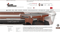 Desktop Screenshot of billard-beckmann.de