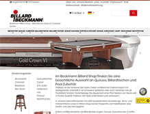 Tablet Screenshot of billard-beckmann.de